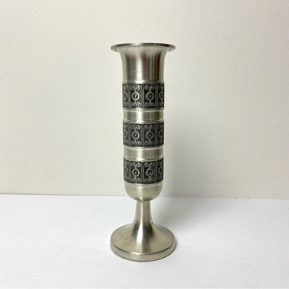 Viking Haugrud Norway Pewter Bud Vase, Norwegian Pewter Vase